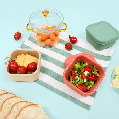 Silicone Baby Food Storage Bowl with Lid (300ml)